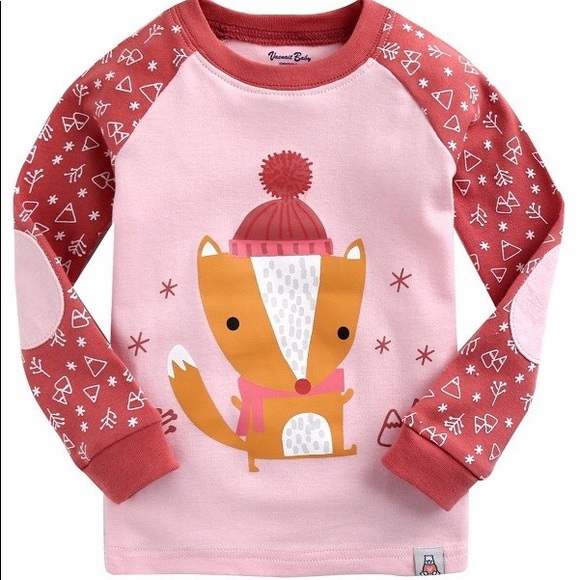 Winter Fox 🦊 Matching Sibling 100% Cotton Pajamas - Picture 2 of 5